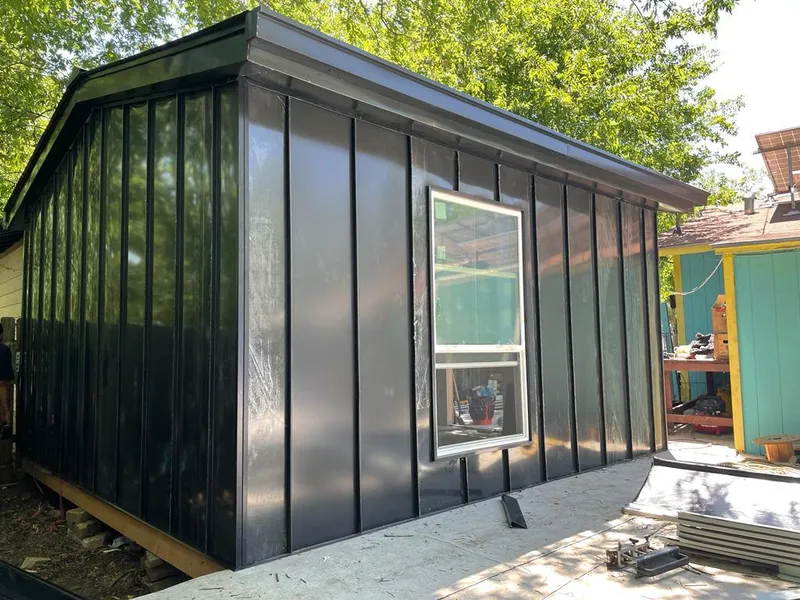 Black standing seam metal wall panels for Metal Roof Installation in Lake Forest Park